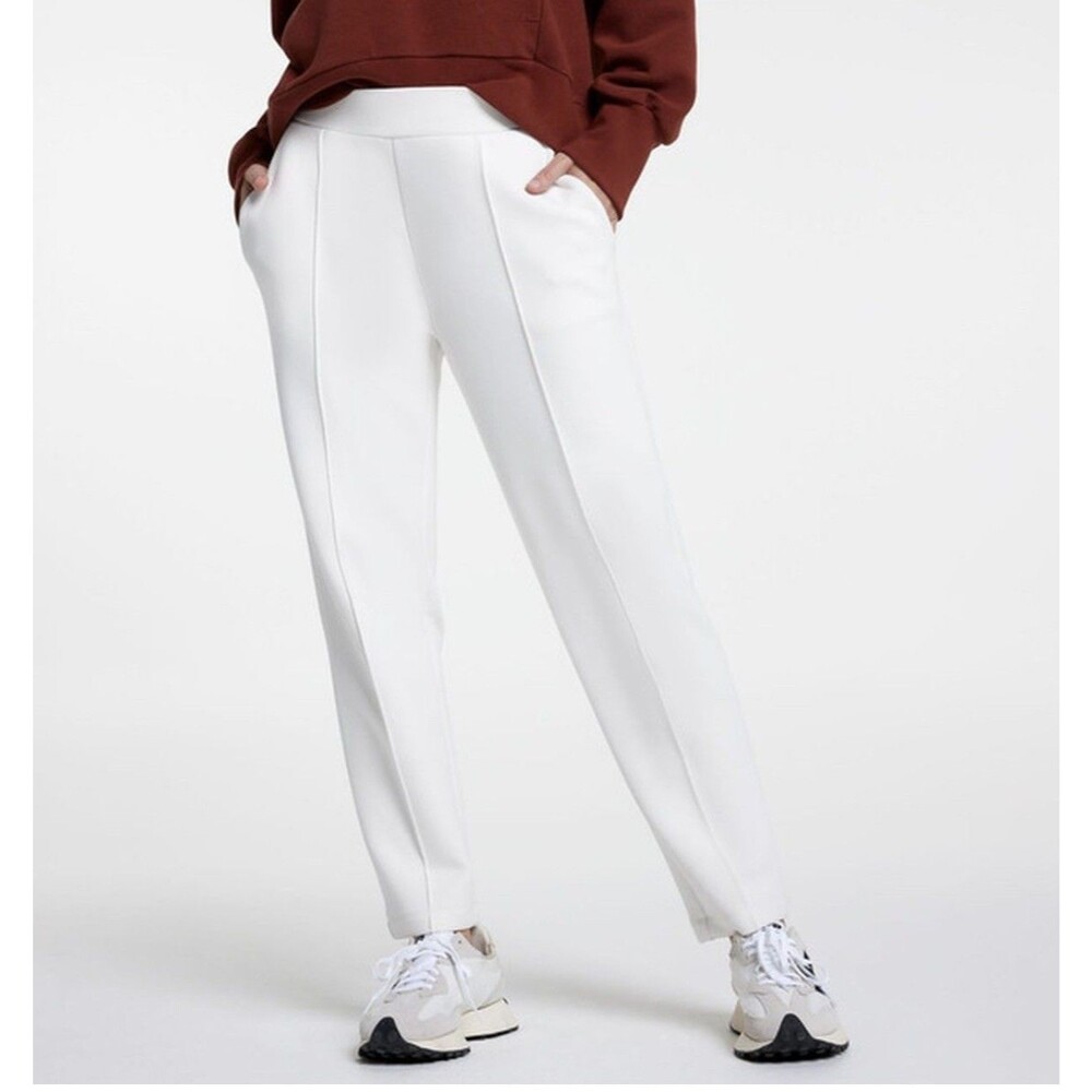 Calia Soft Suba Collection Mid-Rise Relaxed Tapered White Pants Women's S NWT